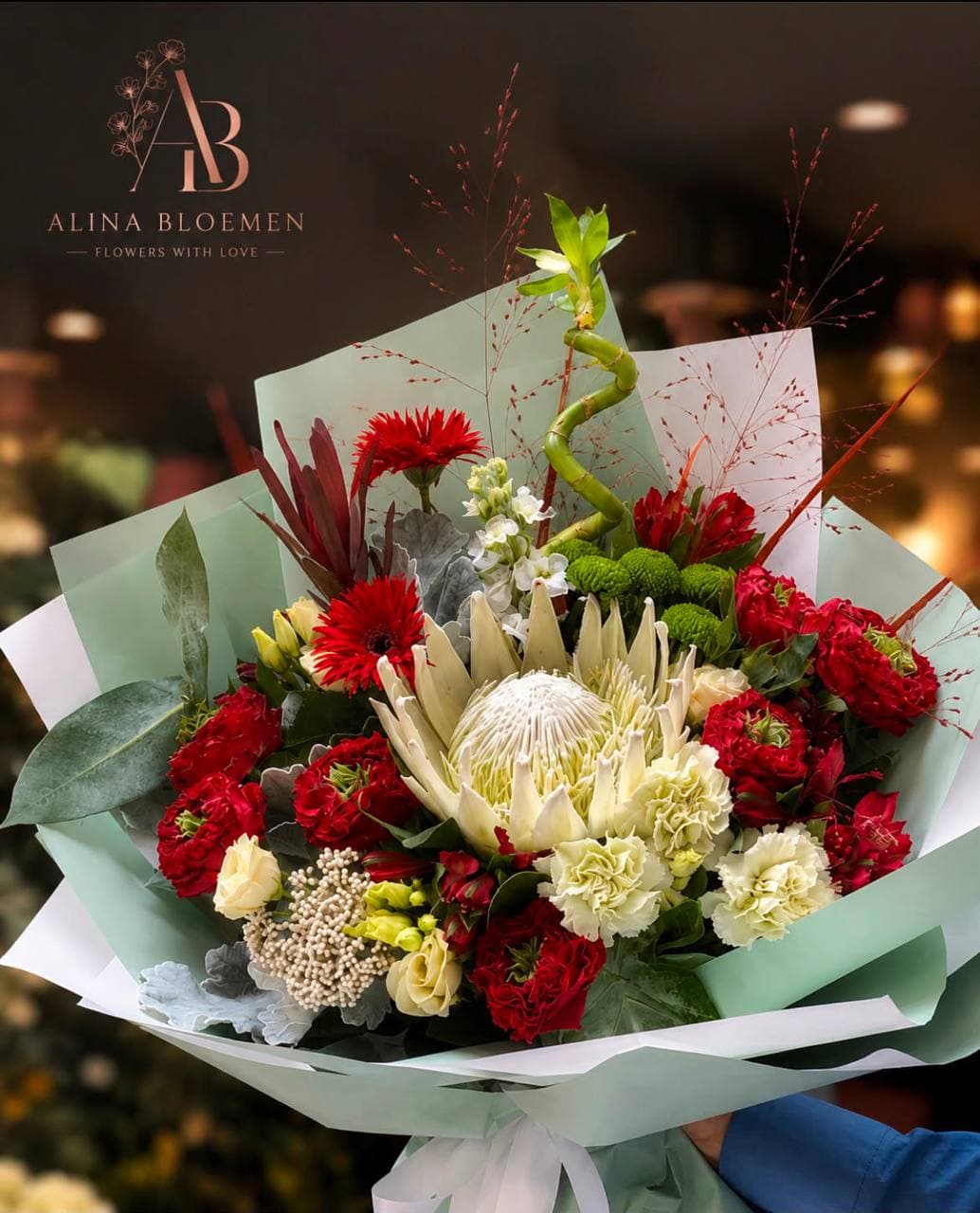 Karmozijnrode Elegantie Boeket