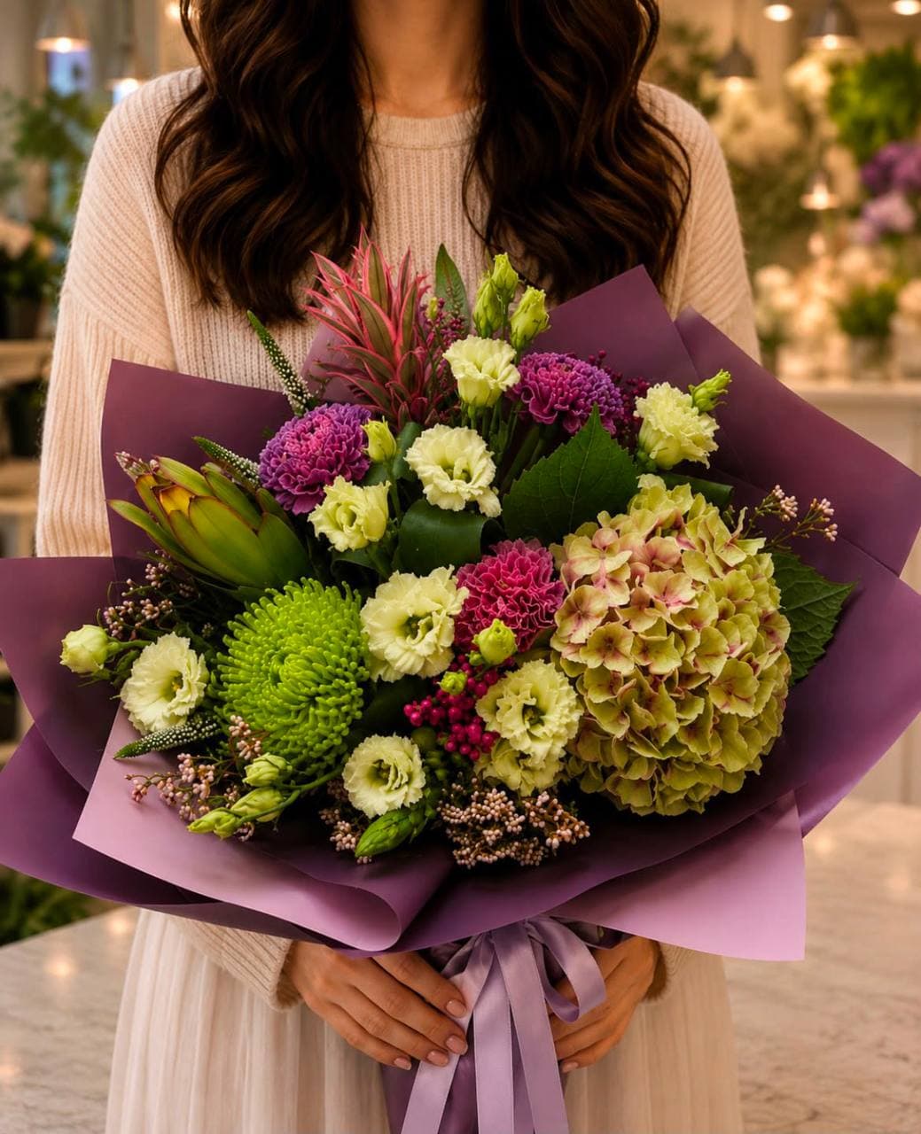 Mauve Schemering Boeket