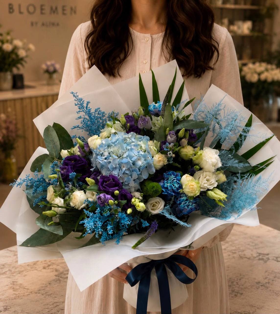 Saffieren Delphinium Boeket