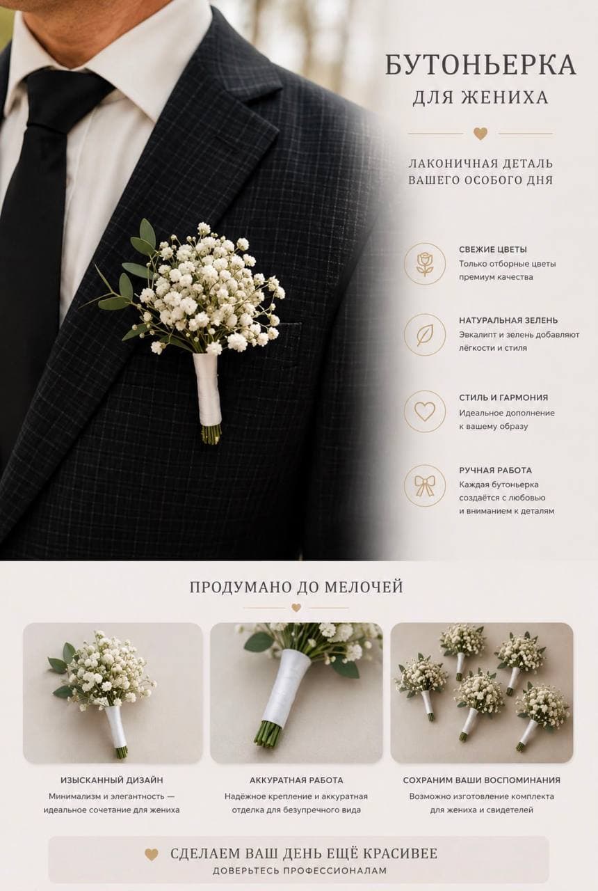 Gipskruid Boutonnière