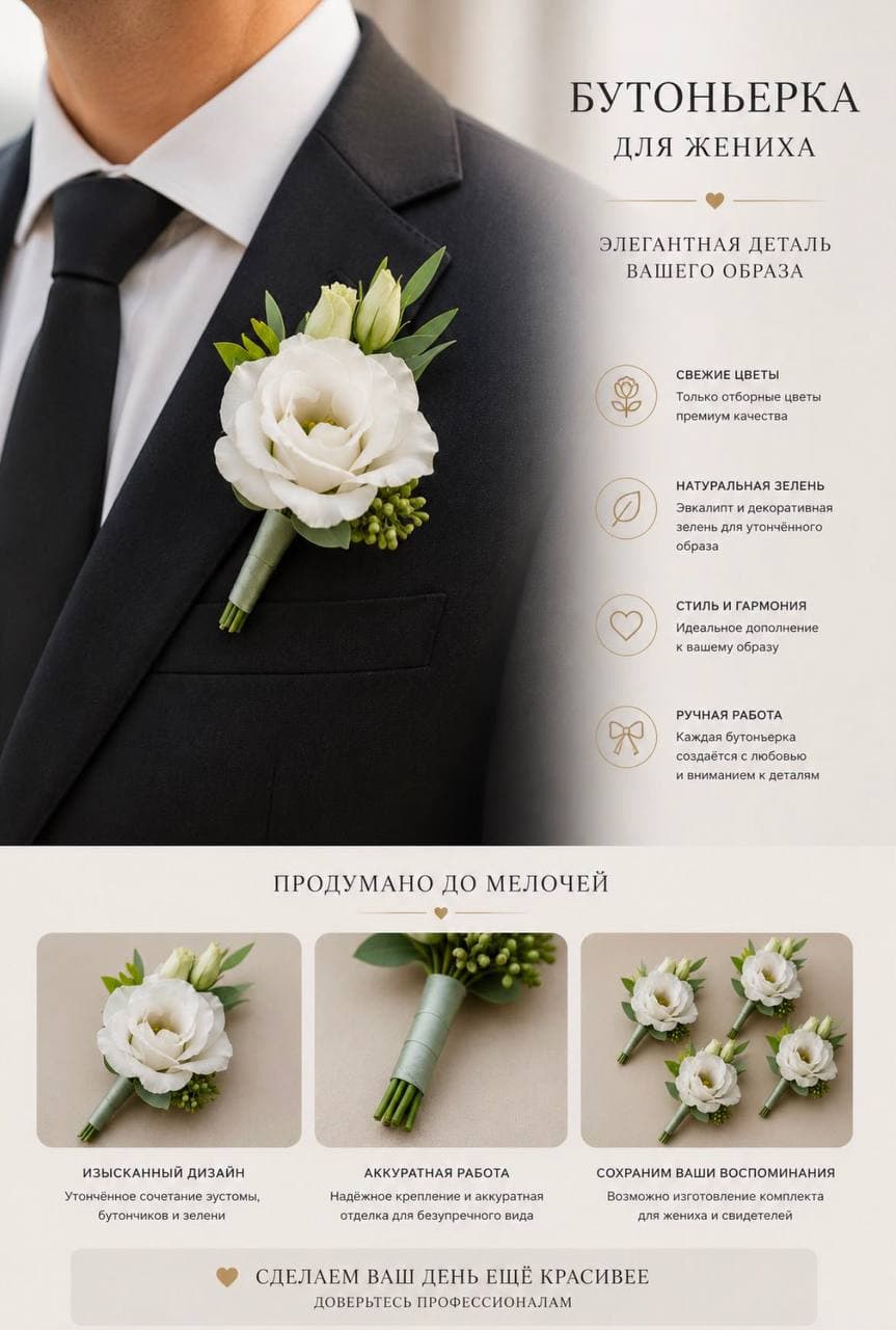 Lisianthus Boutonniere