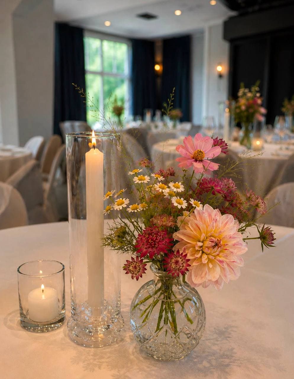 Romantische Kaars Bloemen