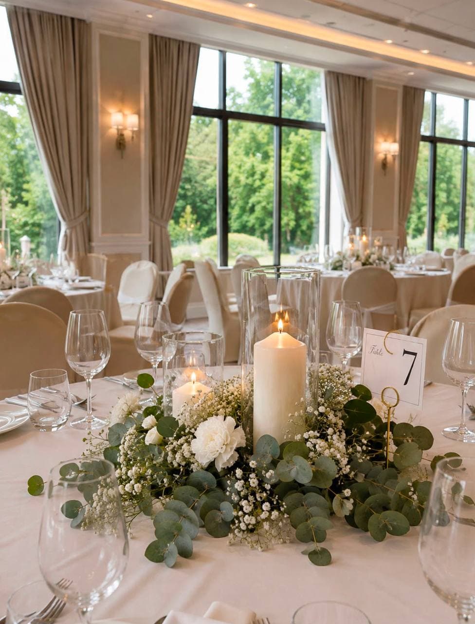 Eucalyptus Kaars Centerpiece