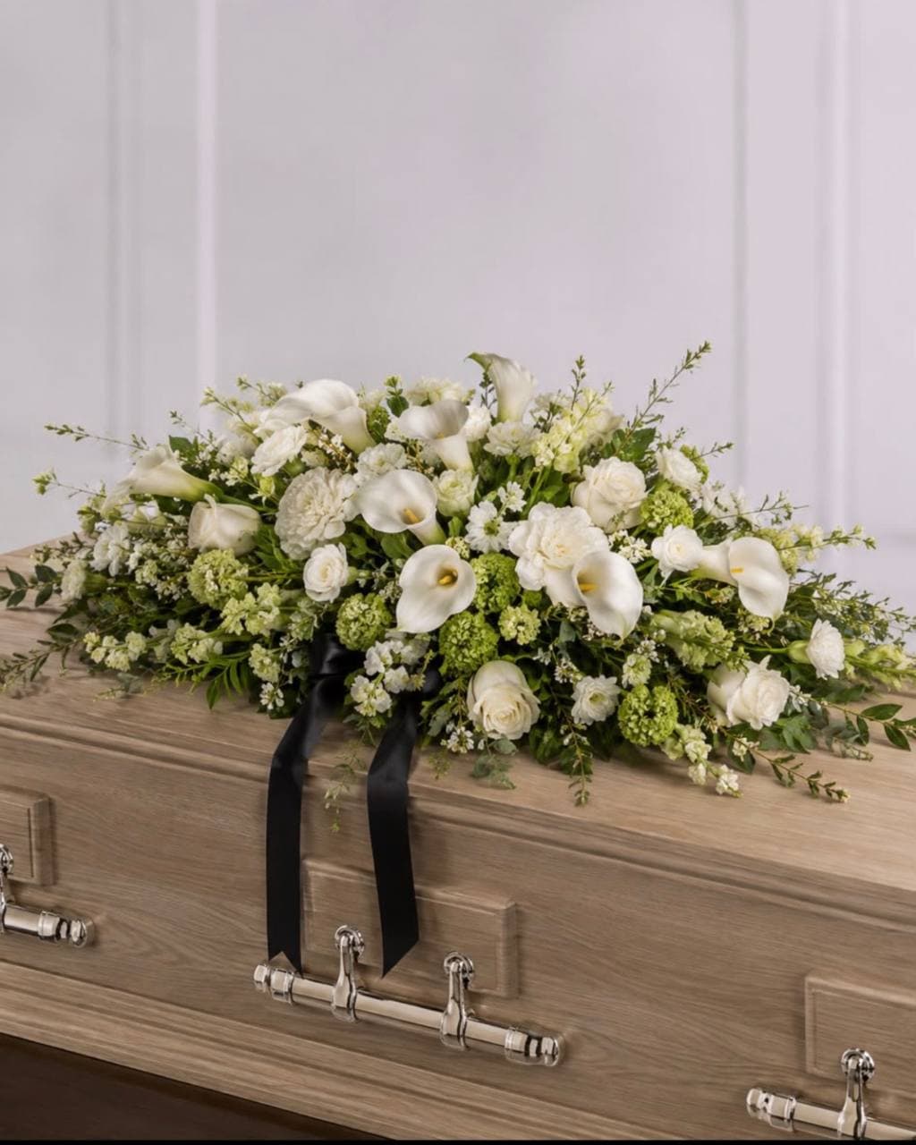 Witte Calla Rouwstuk